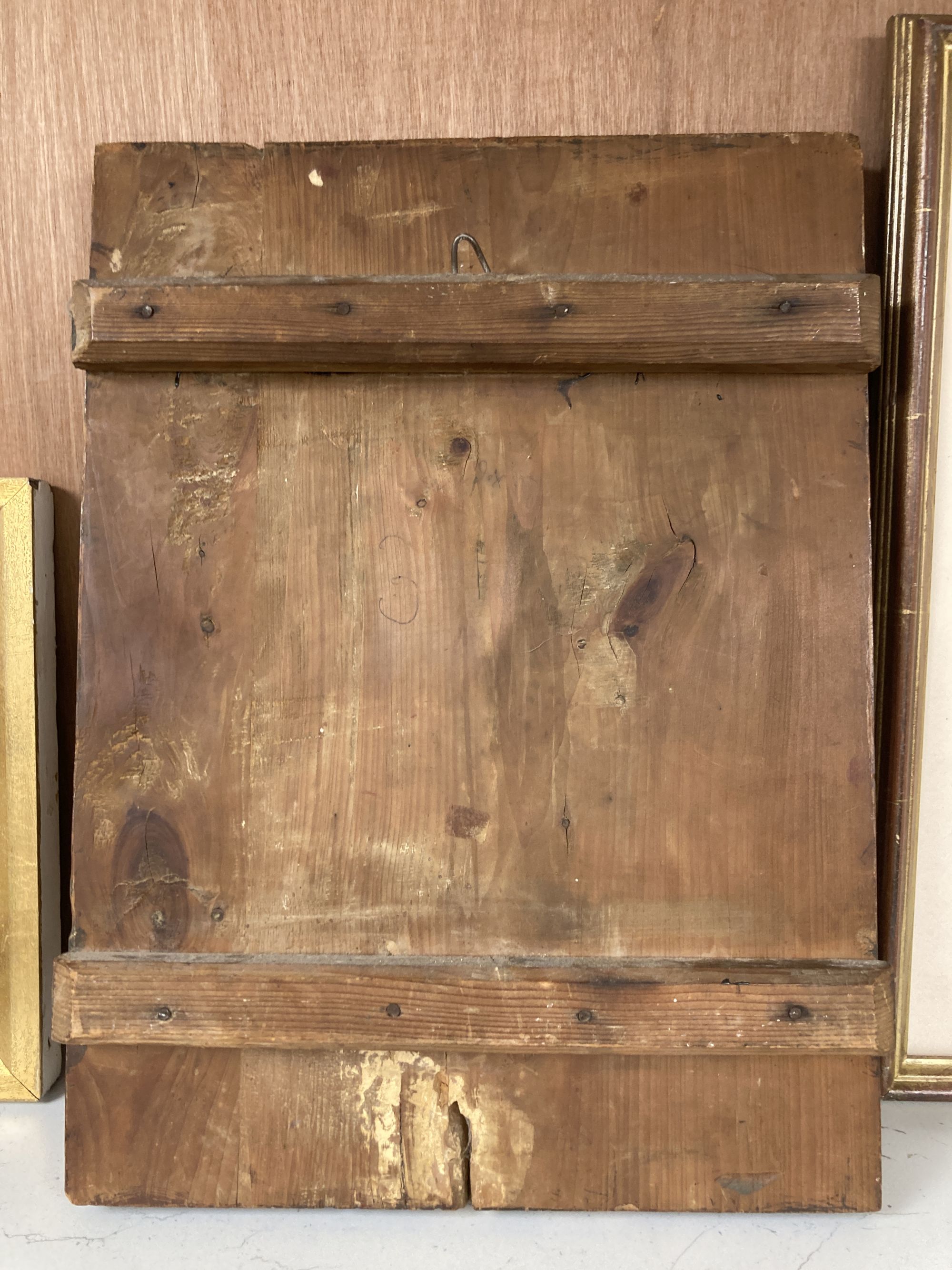 An early 20th century tempera on pine icon depicting Christ seated upon a throne, dated 1908, 40 x 30cm